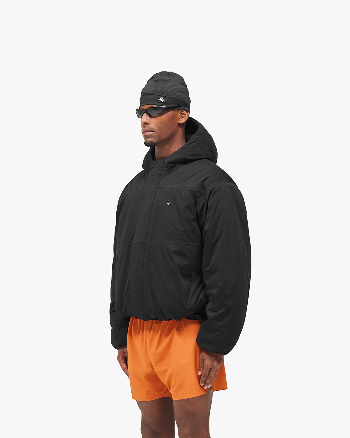 247 Power Shield™ Padded Jacket - Jet Black - Cropped Model - Front