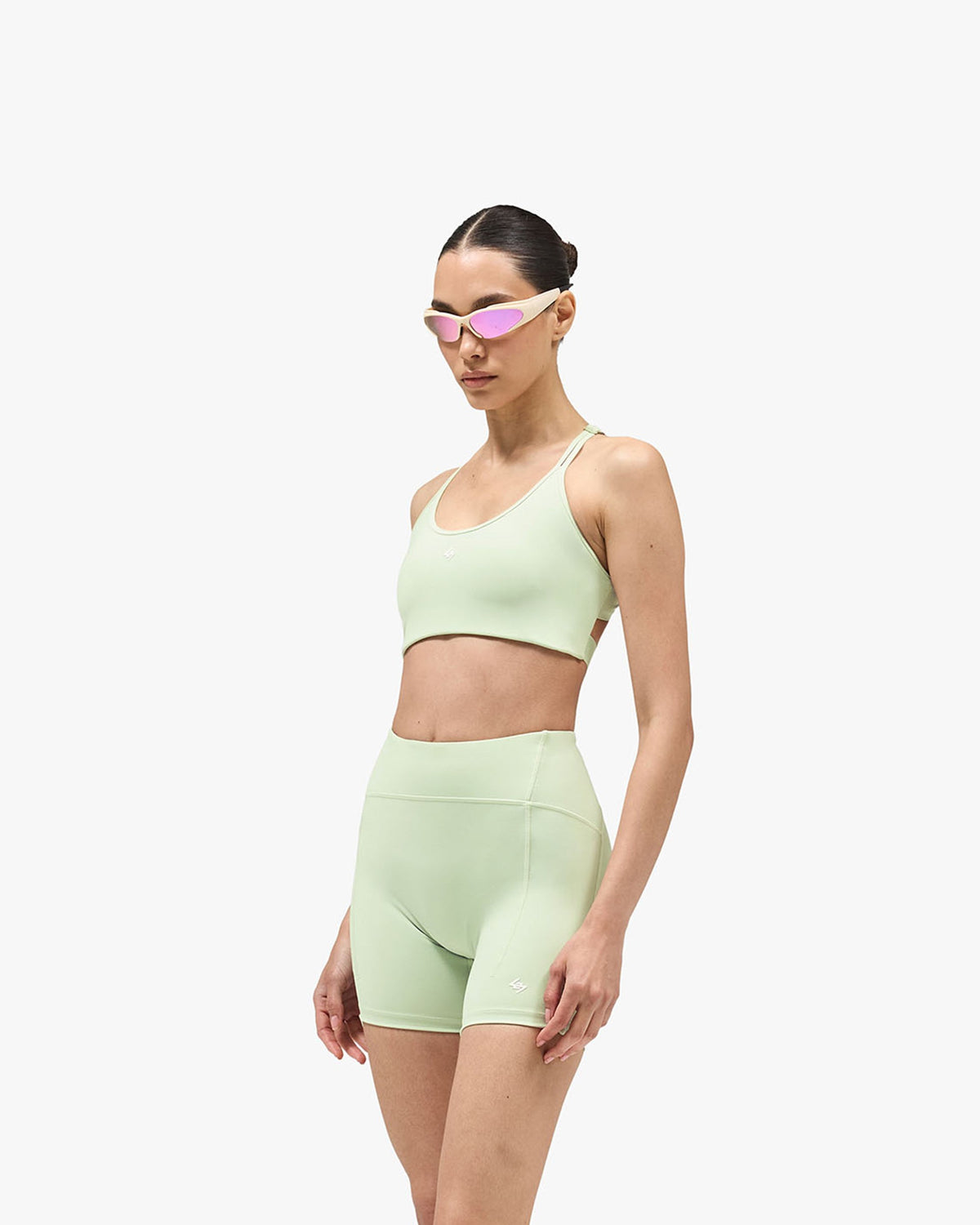 247 Restore Sports Bra - Fern - Cropped Model - Front
