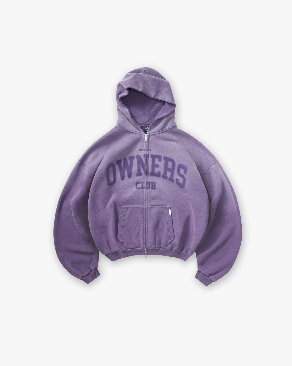 Represent Owners Club Zip Through Hoodie - Deep Purple