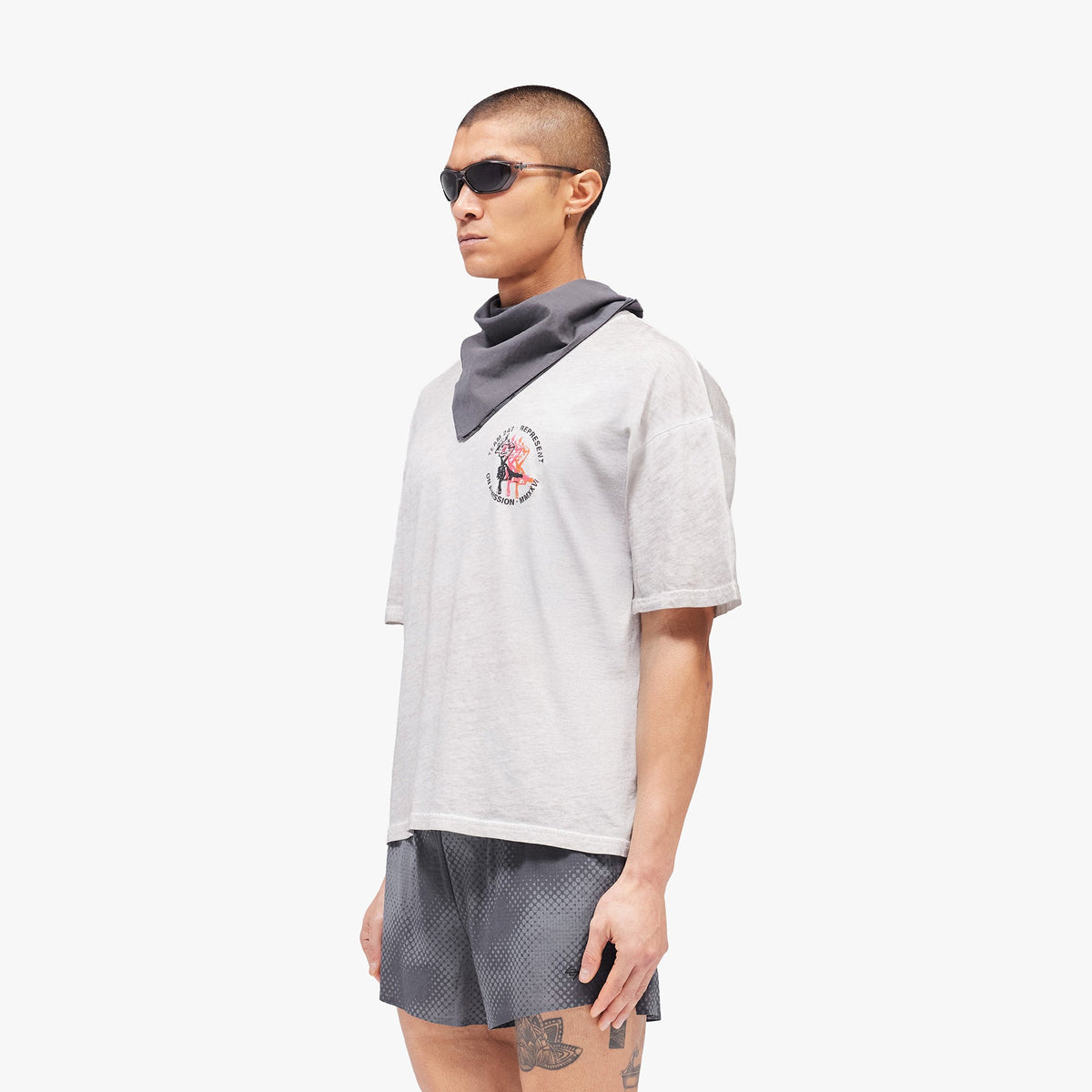 Bleach White 247 Torch Crop Tee | 247 SS26 T-Shirts | REPRESENT