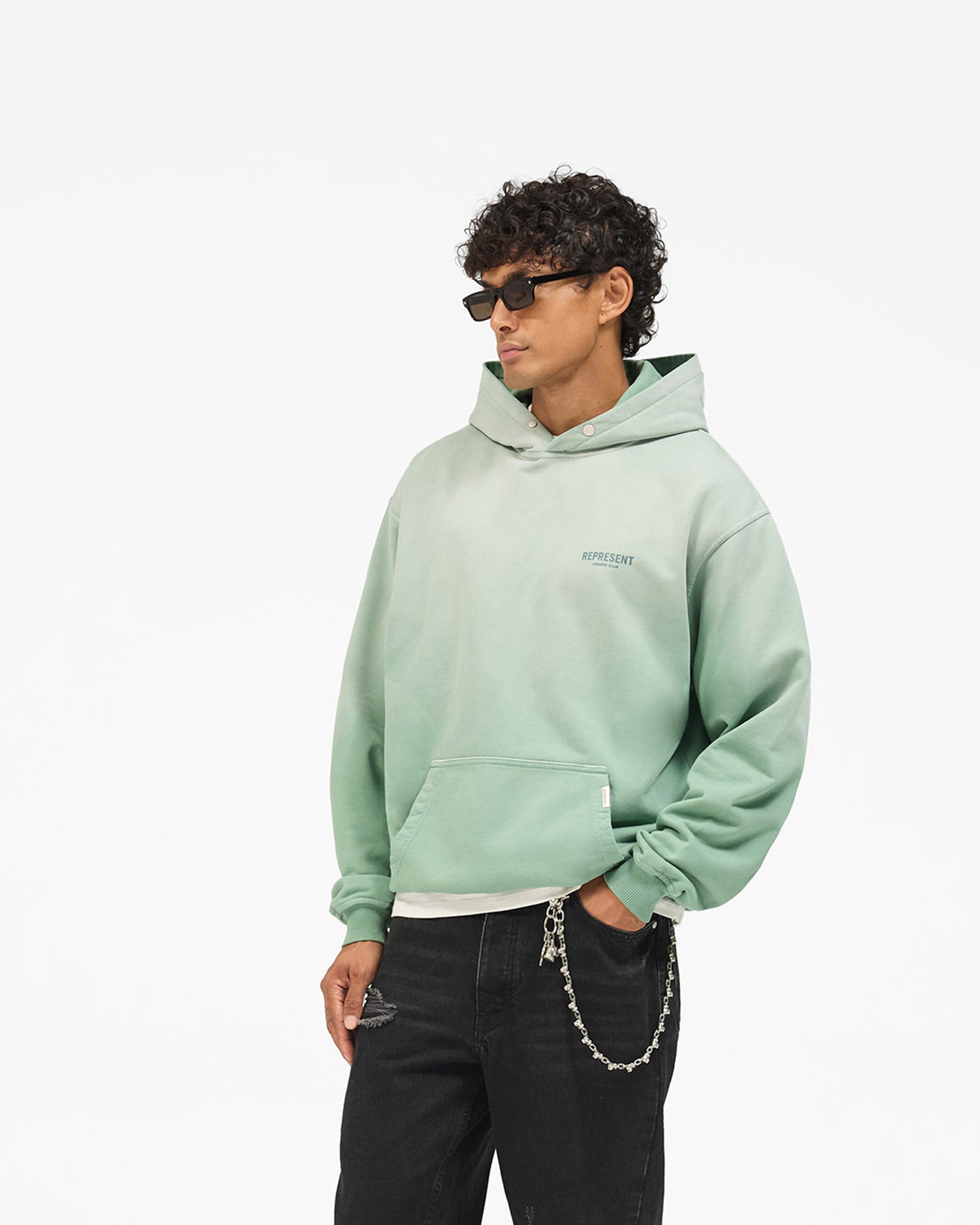 Represent Owners Club Hoodie - Washed Aloe