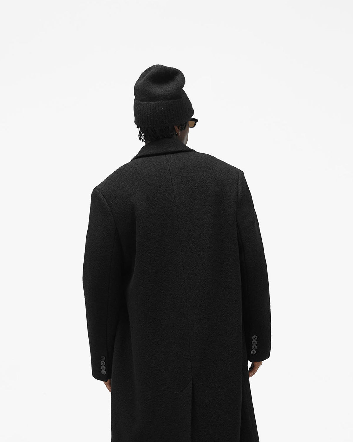 Bully Coat - Black - Cropped Model - Back