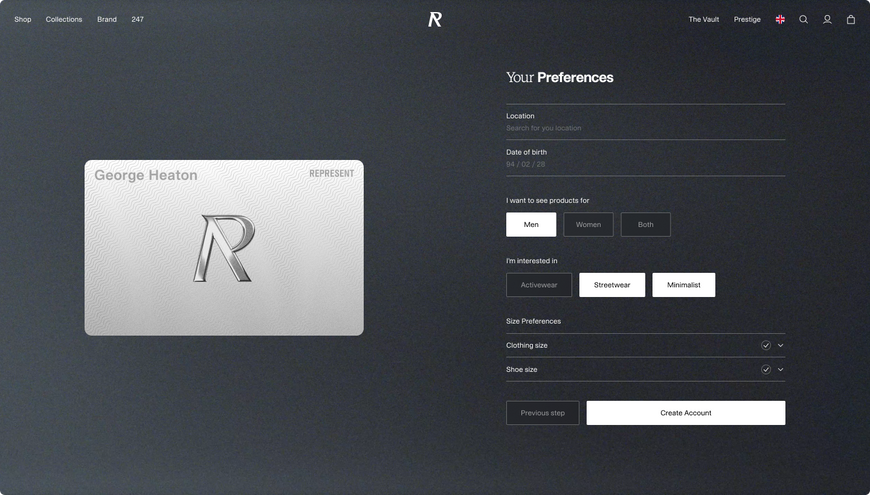 Personalise your preferences