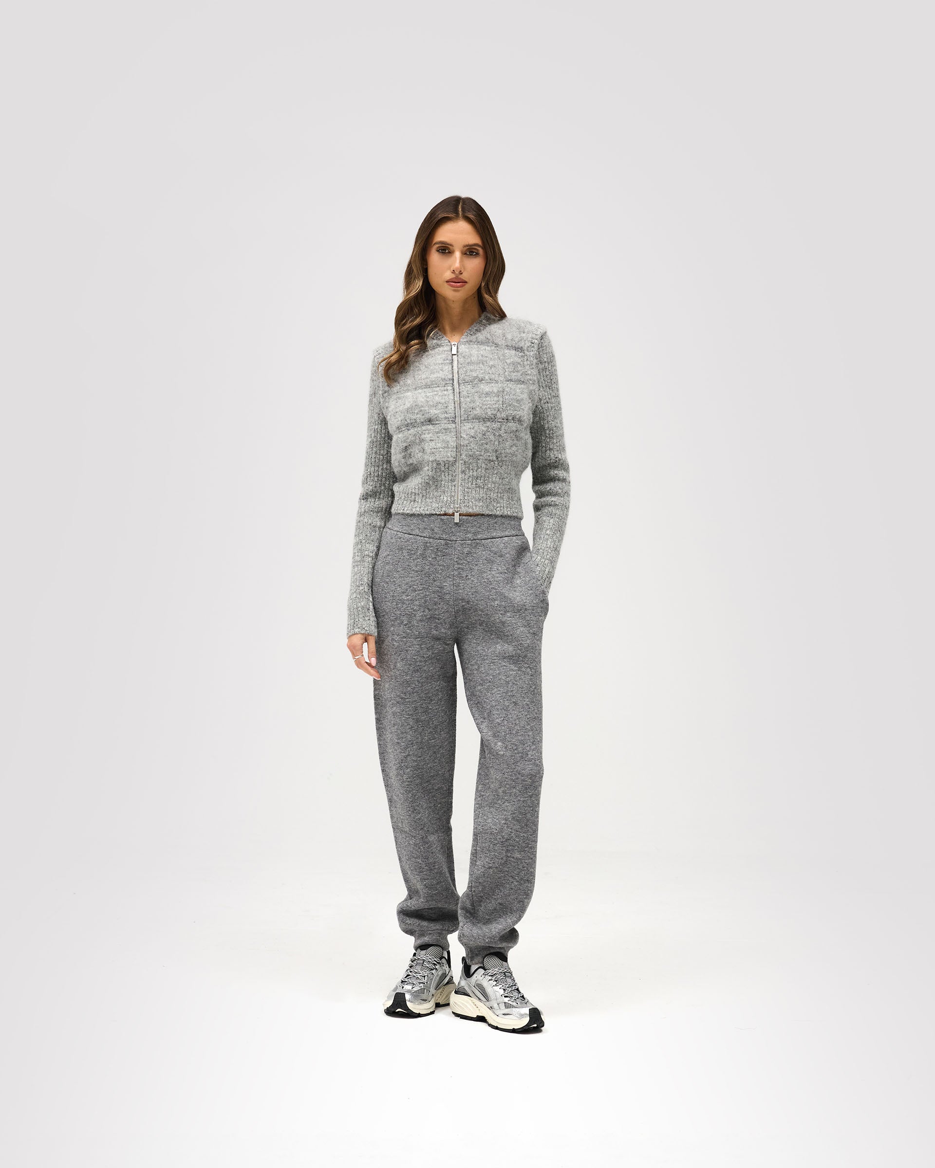 Maze Knit Jogger - Grey Marl