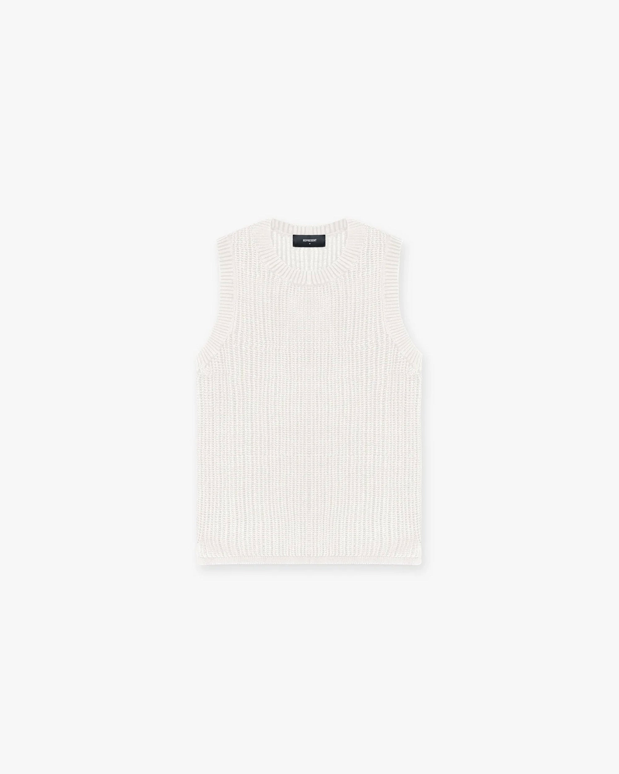 Knitted Tank | Cream Knitwear SC23 | Represent Clo
