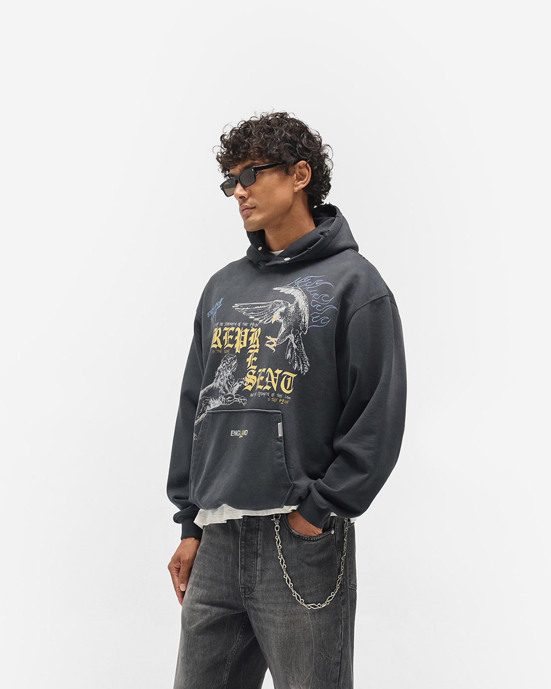 Enemy Hoodie - Washed Black