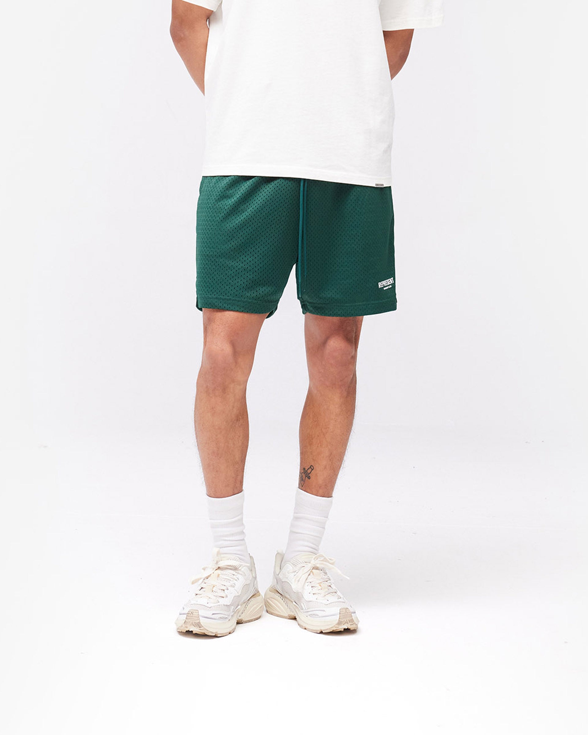 Represent Owners Club Mesh Shorts - Racing Green