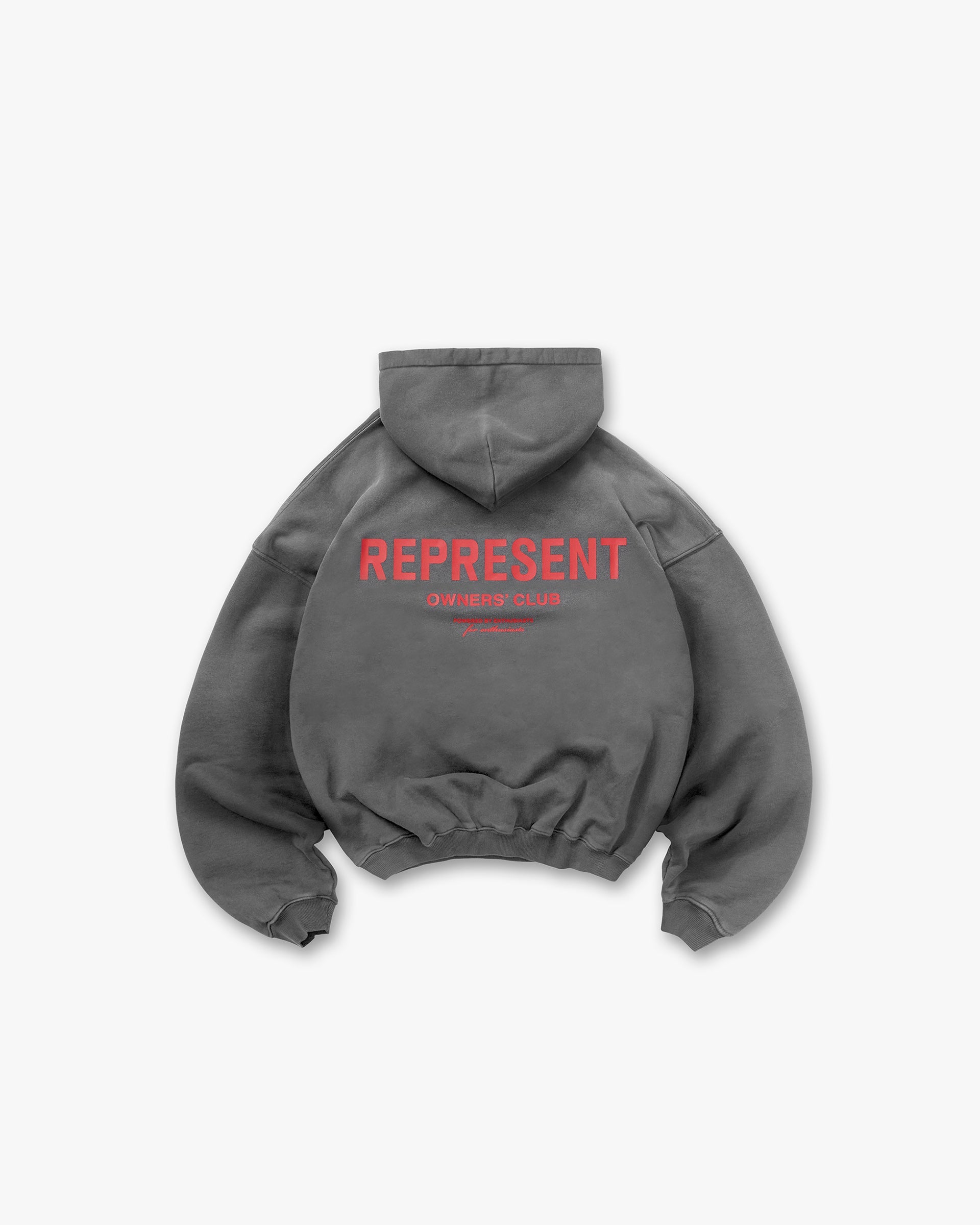 Represent Owners Club Zip Hoodie - Washed Black