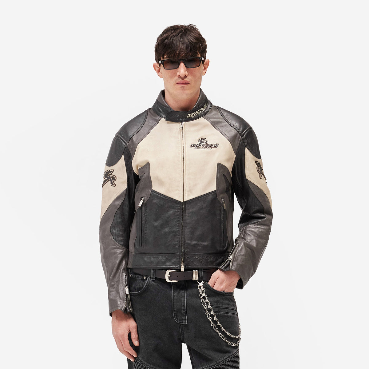 Represent x Belstaff Leather Race Jacket Black | Mens Jackets | REPRESENT