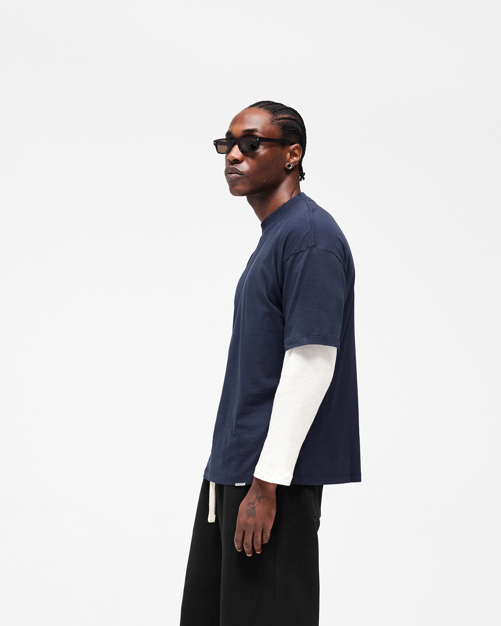 Initial Oversized T-Shirt - Midnight Navy