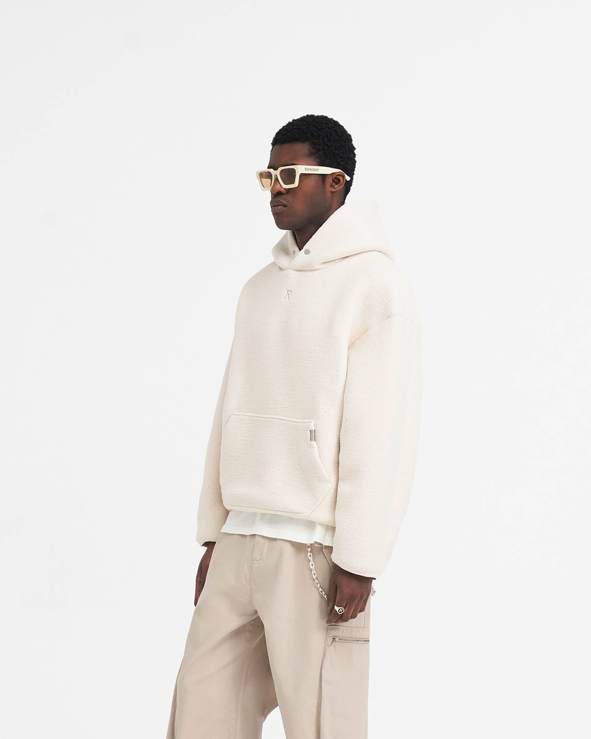 Fleece Oversized Hoodie - Papyrus