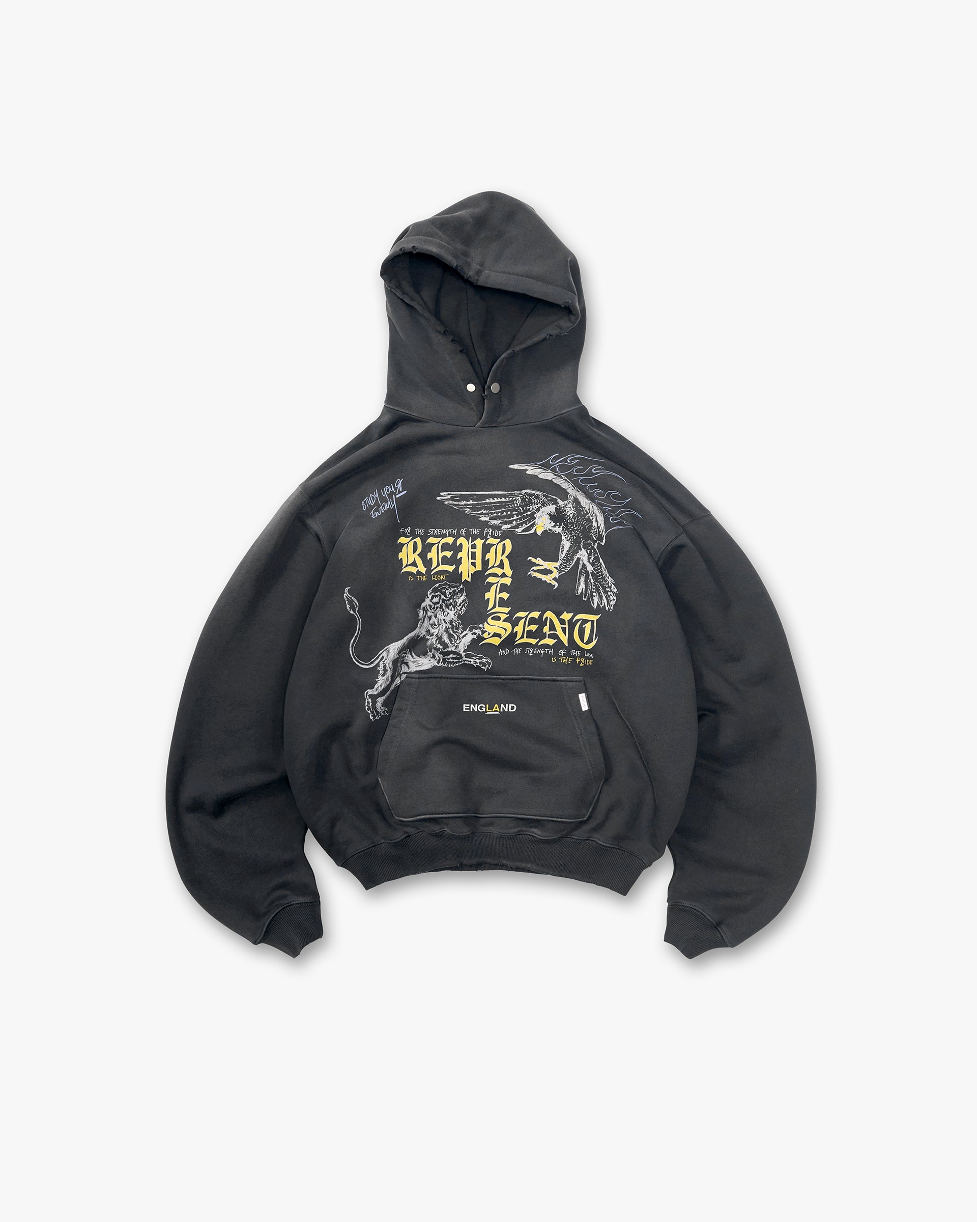 Enemy Hoodie - Washed Black