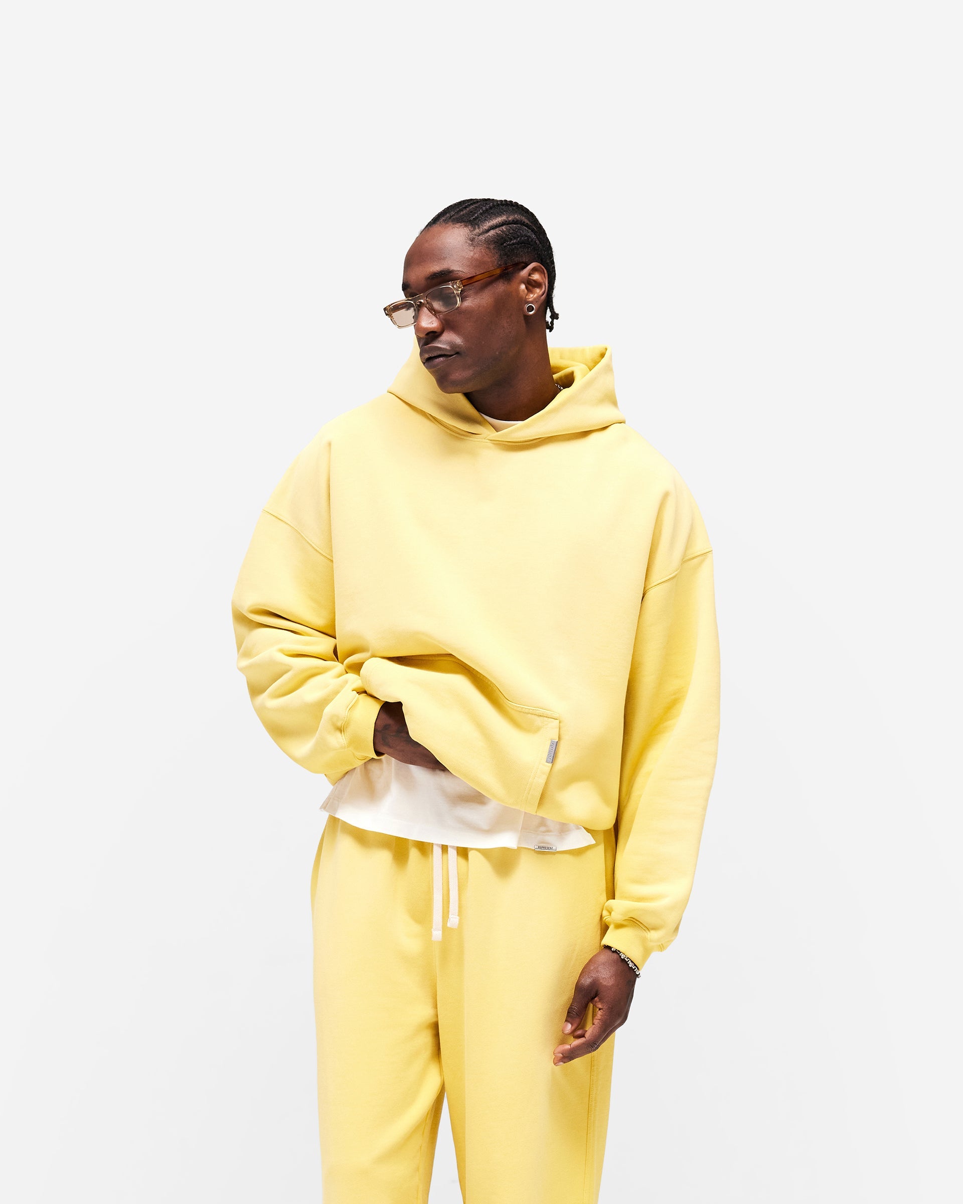 Initial Oversized Hoodie - Canary Yellow