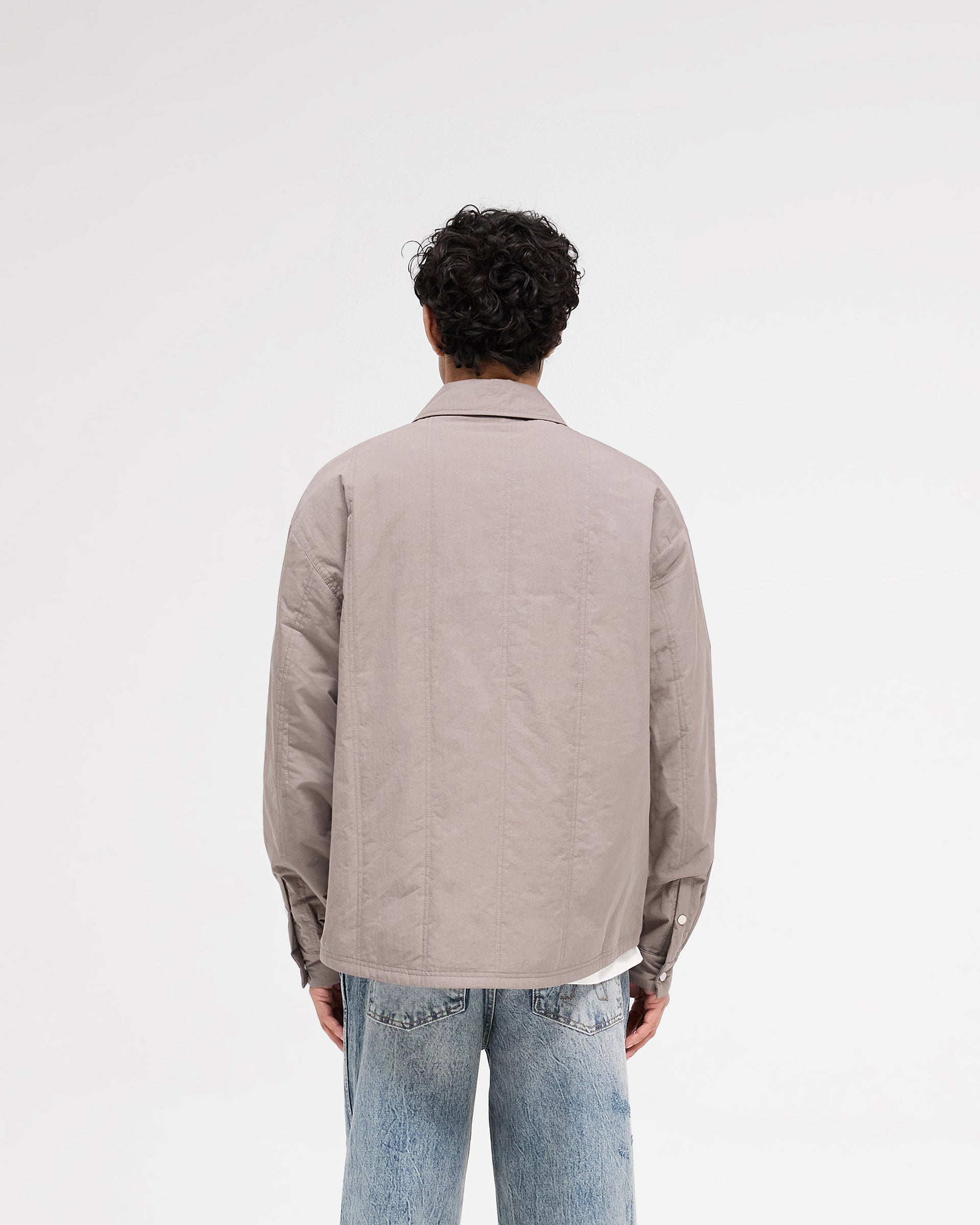 Quilted Overshirt - Mid Grey
