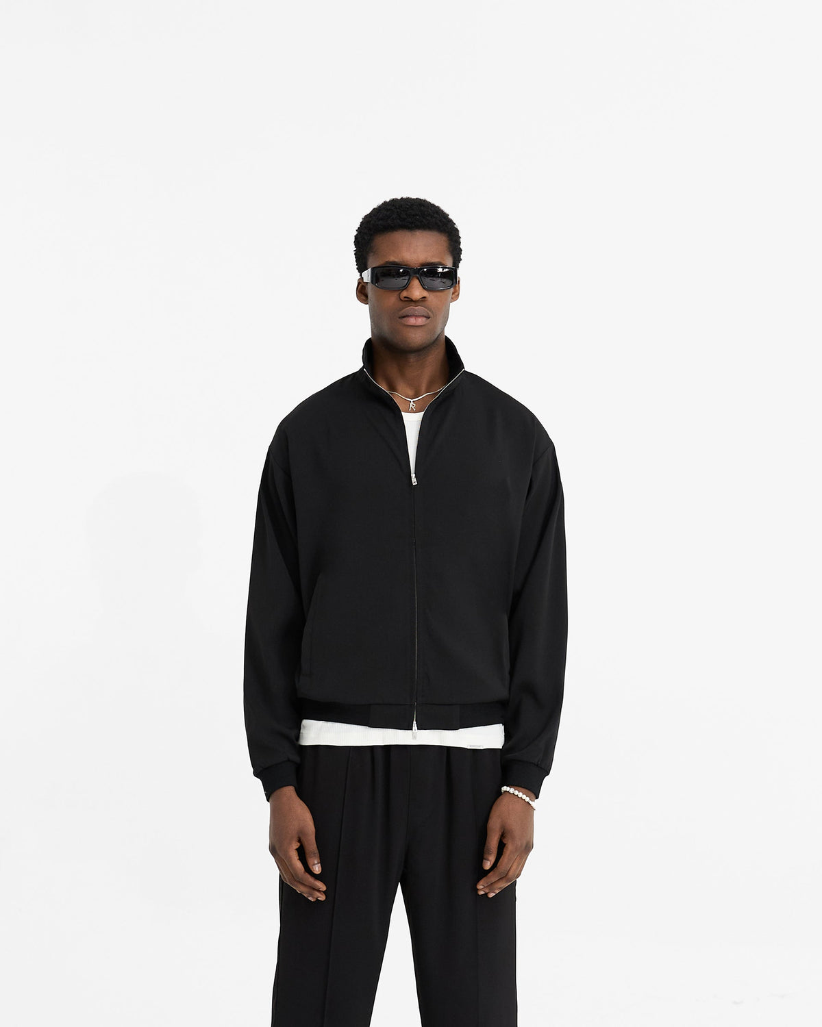 Black Initial Track Jacket | Jackets & Outwear | REPRESENT