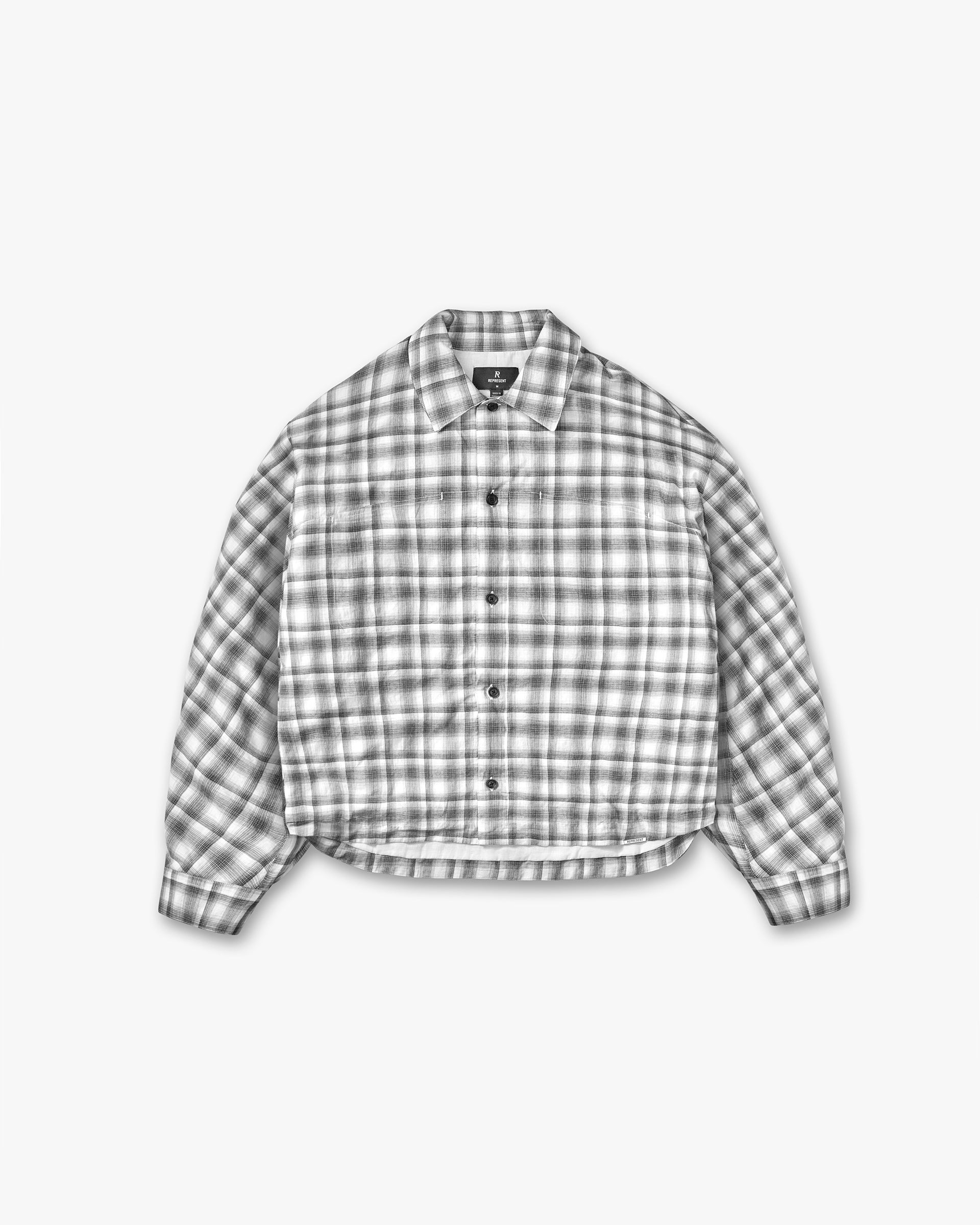 Arch Flannel Shirt - Flat White Jet Black