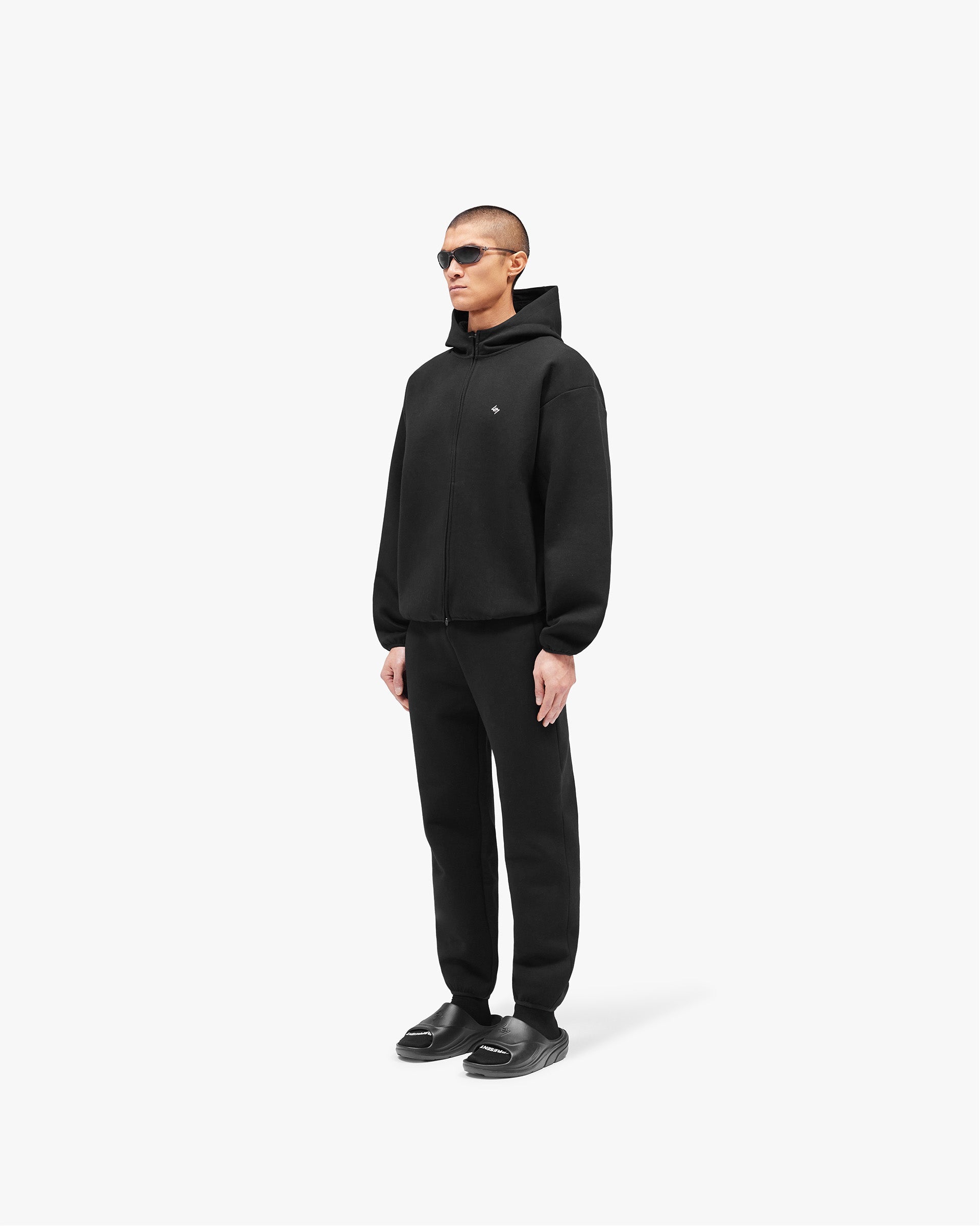 247 Form Zip Hoodie - Jet Black