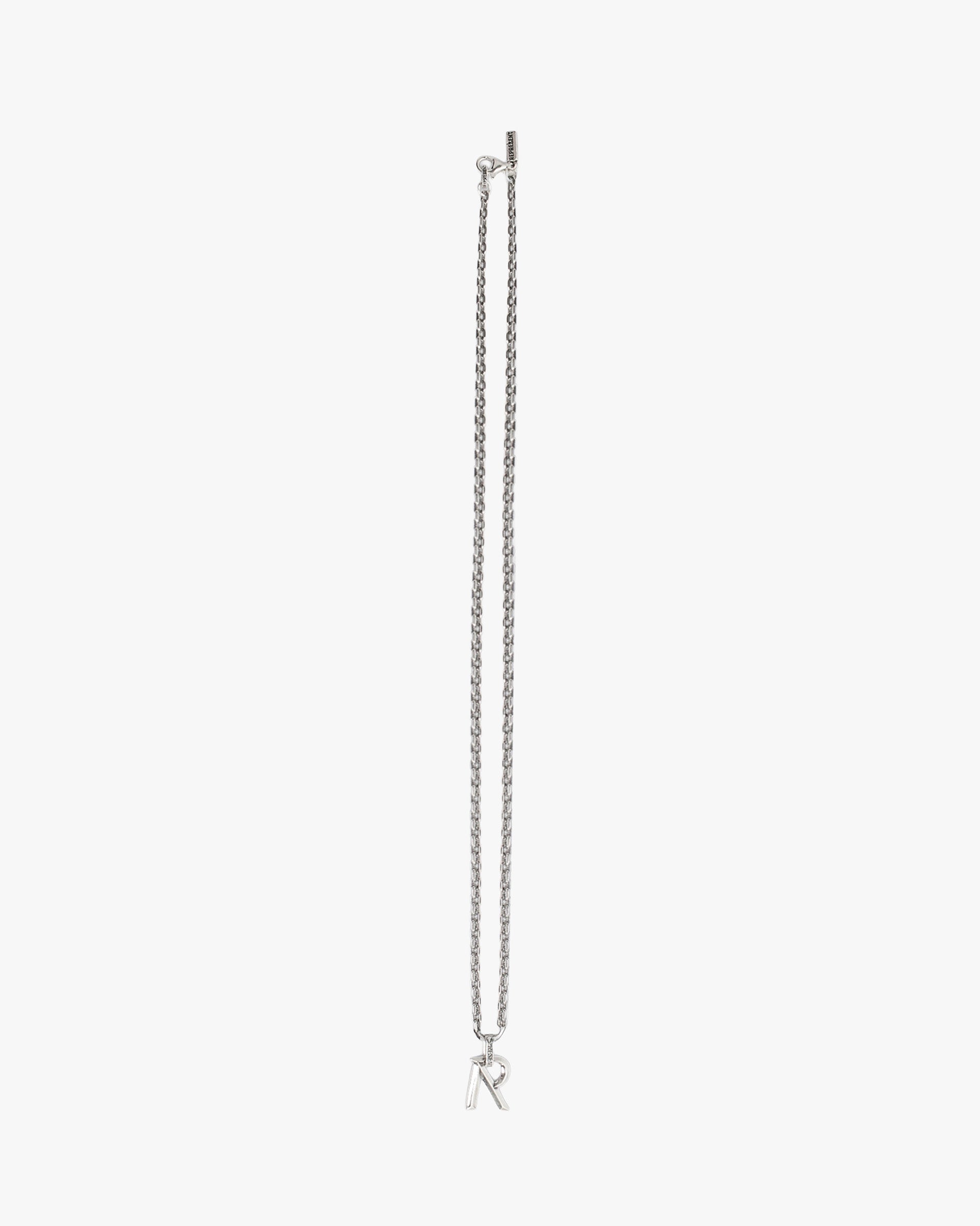R Pendant Necklace - Silver