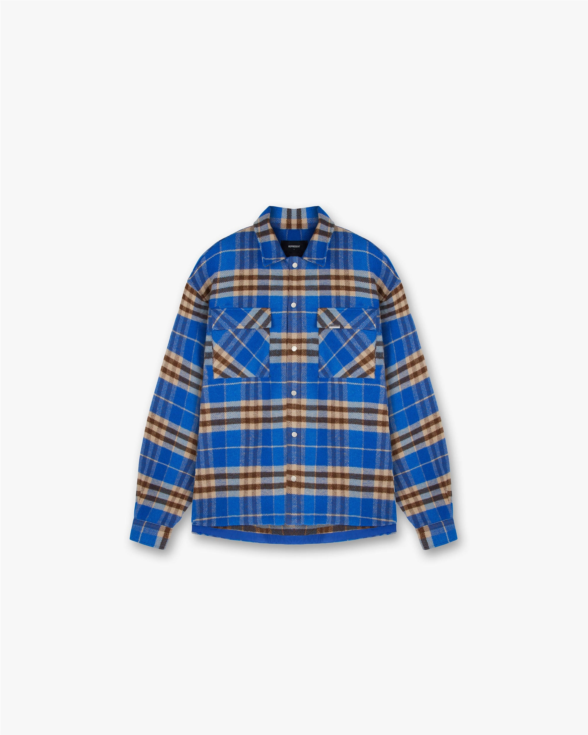 Heavyweight Initial Flannel Shirt | Cobalt Shirts FW23 | Represent Clo